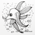 Alebrije Sea Creature Coloring Pages: Seahorse, Jellyfish, and Starfish 1
