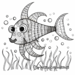 Alebrije Sea Creature Coloring Pages: Seahorse, Jellyfish, and Starfish 2