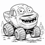 Alien Invasion Monster Truck Coloring Pages 3