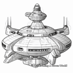 Alien Mothership: Large Spaceship Coloring Pages 3