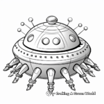 Alien Spaceship Fleet: Squadron Coloring Pages 4