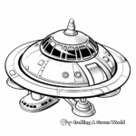 Alien Spaceship: Futuristic Spacecraft Coloring Pages 3