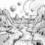 Aliens Worlds: Sci-Fi Coloring Pages for Adults 1