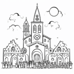 All Saints Day Cathedrals and Churches Coloring Pages 3