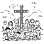 All Saints Day printable Crosses Coloring Pages 2