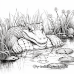 Alligators in Different Habitats Coloring Pages 1