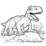 Allosaurus Fossil Coloring Pages 3
