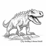 Allosaurus Fossil Coloring Pages 4