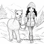 Alpacas In the Andes Mountains Coloring Pages 4