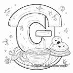 Alphabet Soup: Letter G and Objects Starting with G Coloring Pages 1