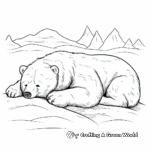 Amazing Arctic Bears Sleeping Coloring Pages 3