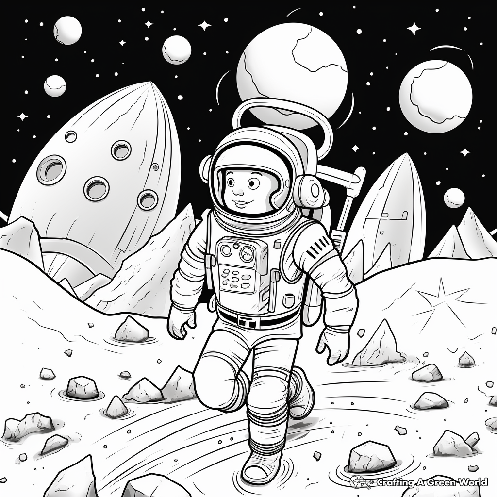 Amazing Space-Themed Coloring Pages 3