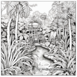 Amazing Tropical Garden Coloring Pages for Adults 1
