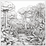 Amazing Tropical Garden Coloring Pages for Adults 4