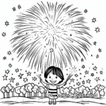 American Independence Day Fireworks Coloring Pages 3