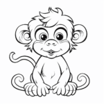Amusing Monkey Coloring Pages 3
