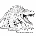 Anatomical Sarcosuchus Study Coloring Pages 2