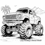 Ancient Egyptian-themed Monster Truck Coloring Pages 1