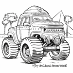 Ancient Egyptian-themed Monster Truck Coloring Pages 3