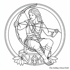 Ancient Greek Sagittarius Coloring Pages for History Lovers 3