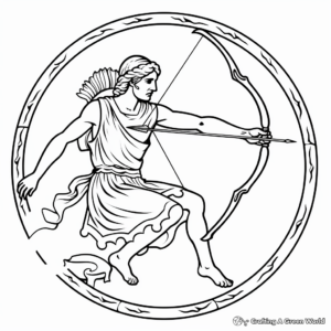 Ancient Greek Sagittarius Coloring Pages for History Lovers 4