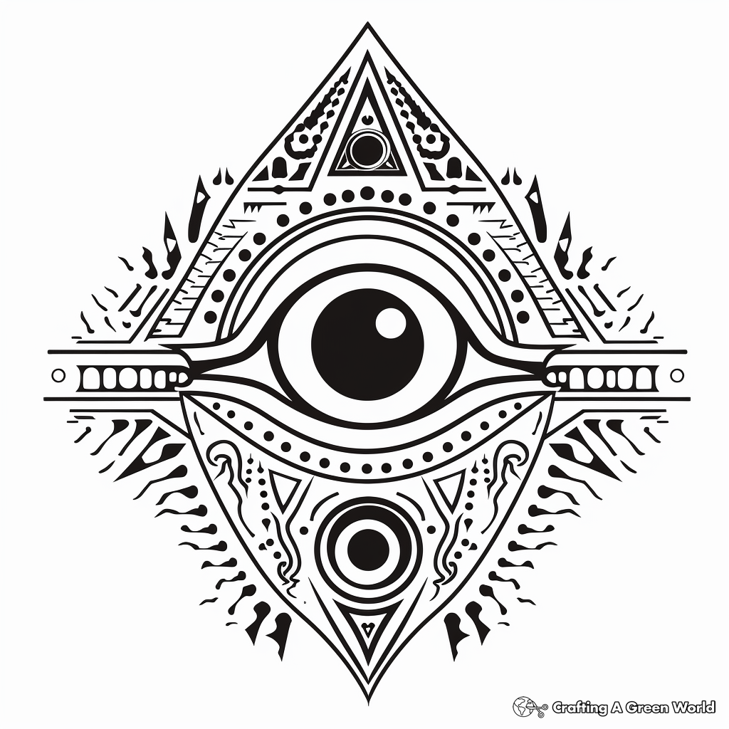 Ancient History Inspired Evil Eye Coloring Pages 3