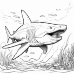 Ancient Oceans: Megalodon Coloring Pages 2
