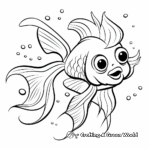 Angelic Goldfish with Wings Coloring Pages 2