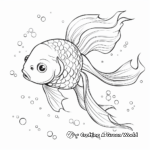 Angelic Goldfish with Wings Coloring Pages 3