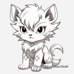 Angry Anime Wolf Pup Coloring Pages 3