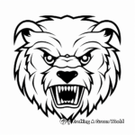 Angry Bear Face Coloring Pages 2