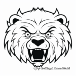 Angry Bear Face Coloring Pages 4