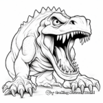 Angry T Rex Breaking Out Coloring Pages 3