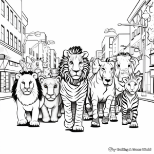 Animal Pride Parade Coloring Pages 1