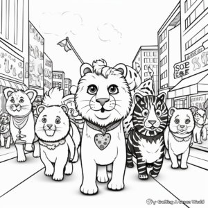 Animal Pride Parade Coloring Pages 2