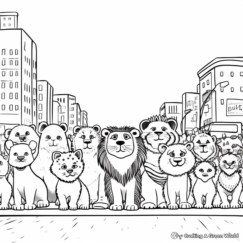 Animal Pride Parade Coloring Pages 4