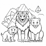 Animal Shapes Using Trapezoids Coloring Pages 1
