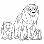 Animal Shapes Using Trapezoids Coloring Pages 2
