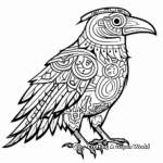 Tótem Animal: Páginas para colorear del Espíritu del Cuervo 1