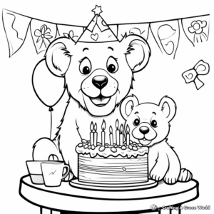 Animals Themed Happy Birthday Mom Coloring Pages 1
