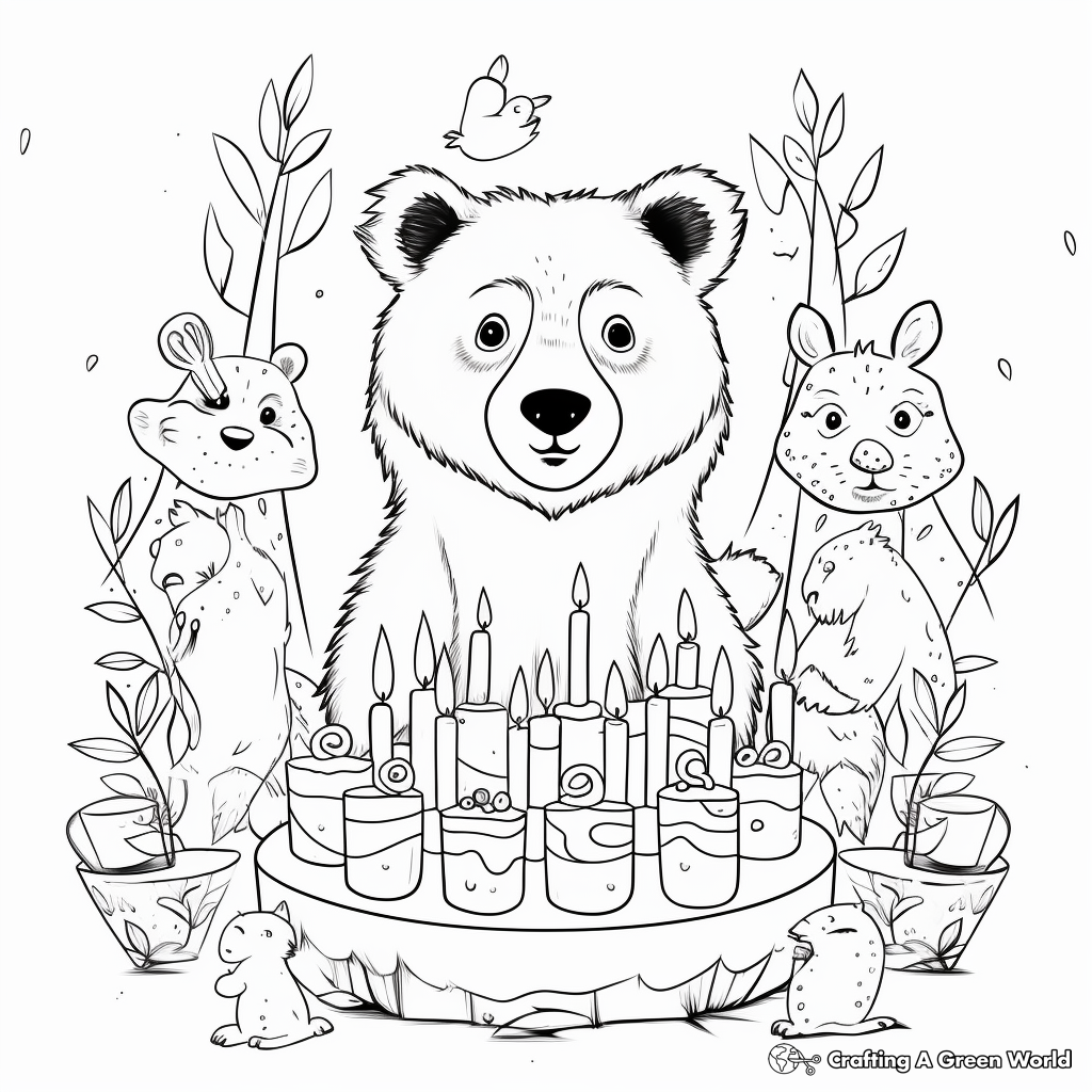 Animals Themed Happy Birthday Mom Coloring Pages 2