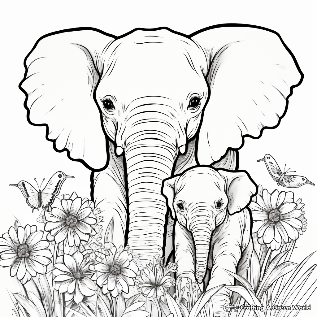 Animals Themed Happy Birthday Mom Coloring Pages 4