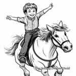 Animated Cartoon Bull Riding Coloring Pages 4
