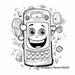 Animated Cartoon Phone Coloring Pages 2