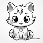 Animated Chibi Cat Coloring Pages 1