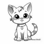 Animated Chibi Cat Coloring Pages 4
