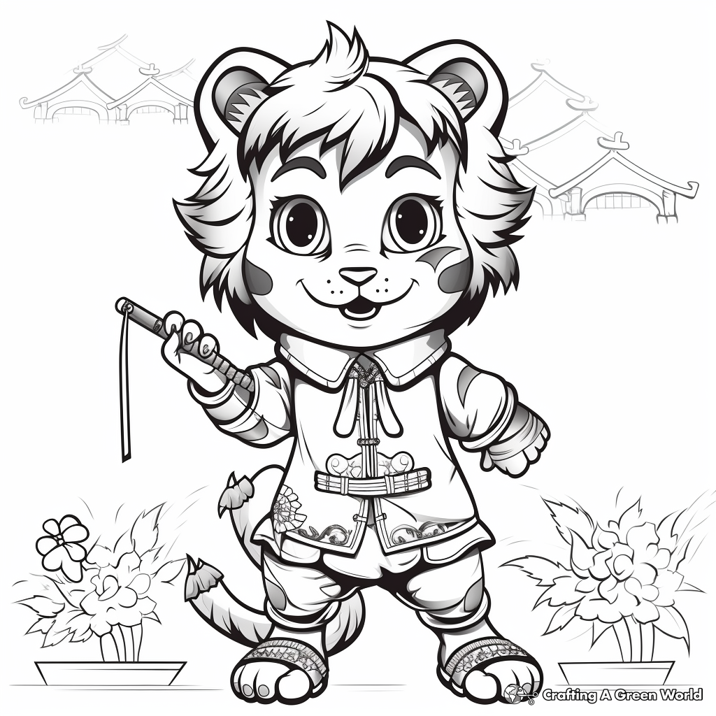 Animated Chinese New Year Greeting Cards 2023 Coloring Pages 2
