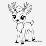 Animated Cute Deer Coloring Pages 1