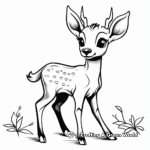 Animated Cute Deer Coloring Pages 2