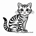 Animated Domestic Striped Cat Coloring Pages 3